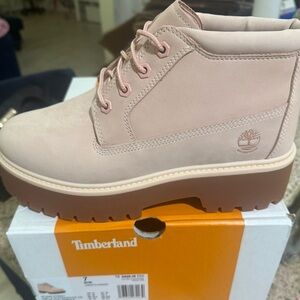 Timberland Women's Light Pink Lace Up Boots